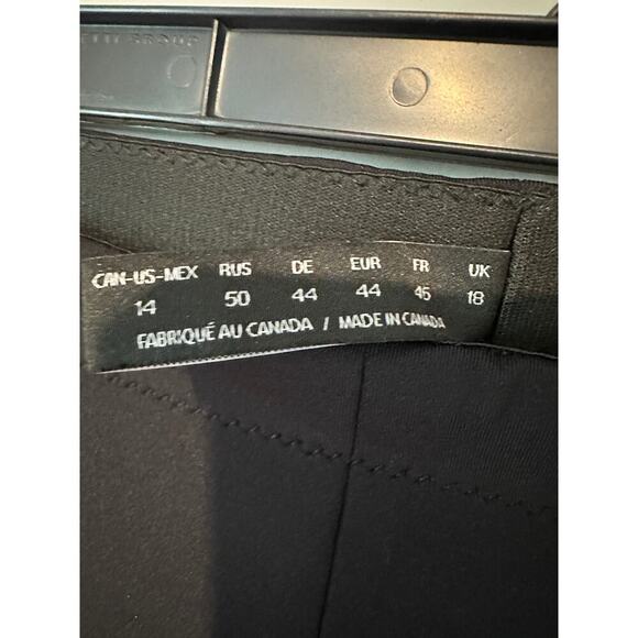 SHAN Size 14 Stretch Quiet Luxury Legging Black Plus Skinny Ankle Work Pants - Picture 3 of 11